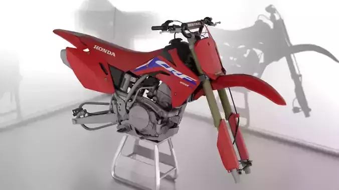 CRF150R 3D Model Detailed Offroad Motorcycle Blender FBX Low-poly 3D model