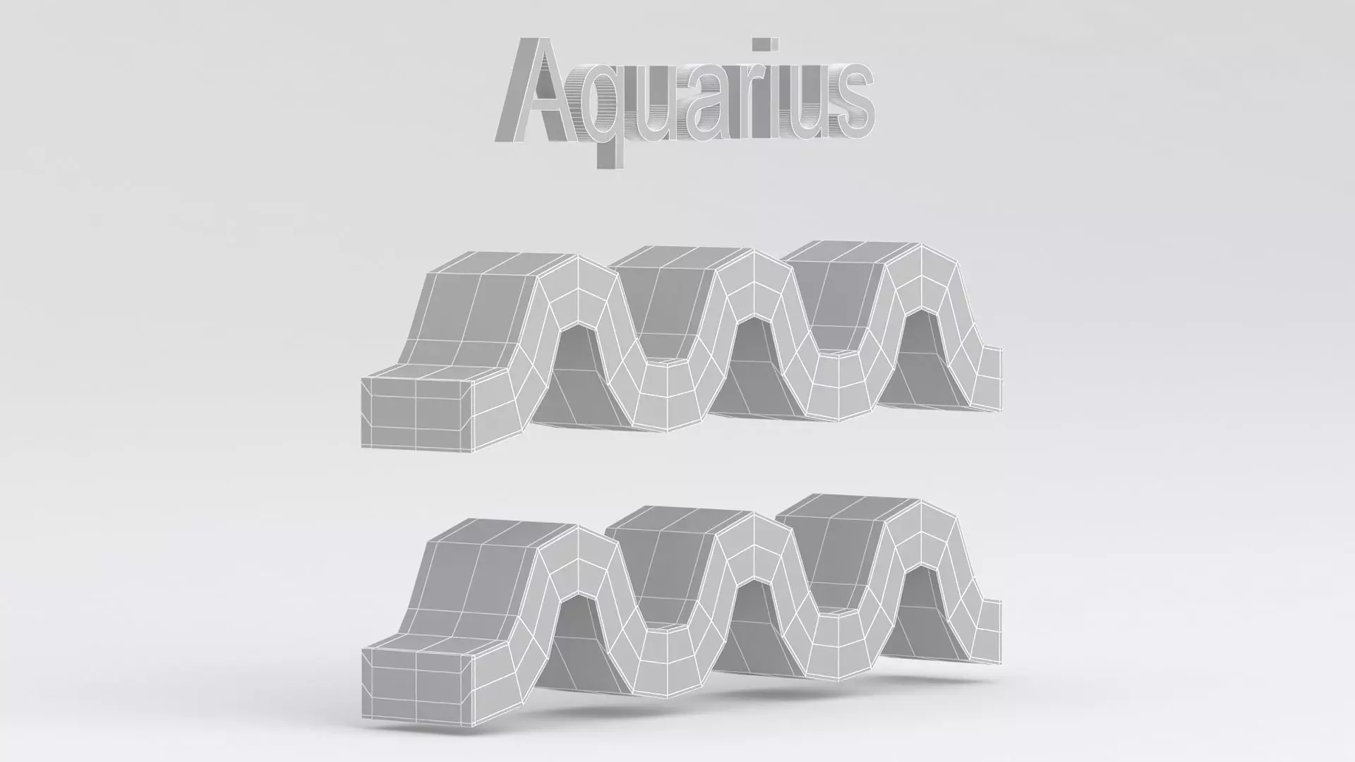 Astrological Sign aquarius 3D model_9