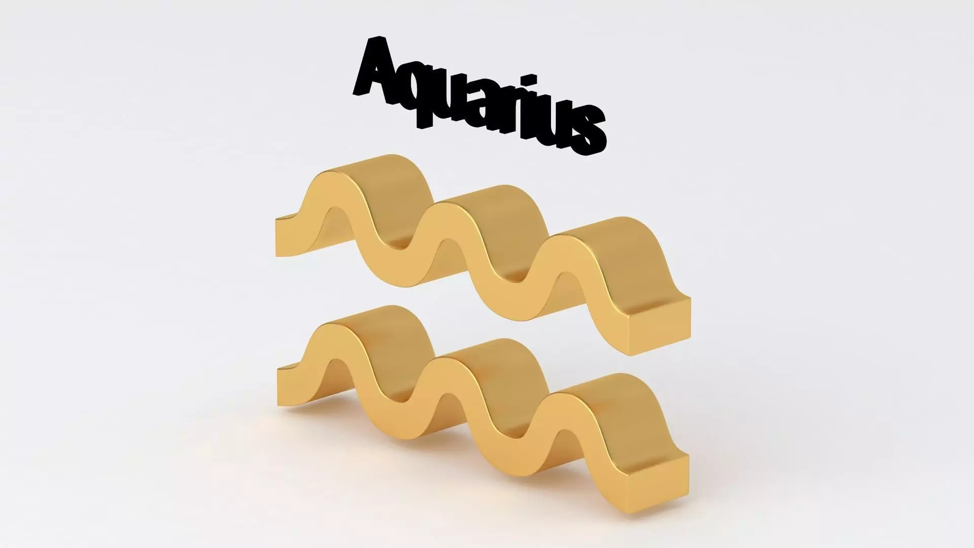 Astrological Sign aquarius 3D model_2