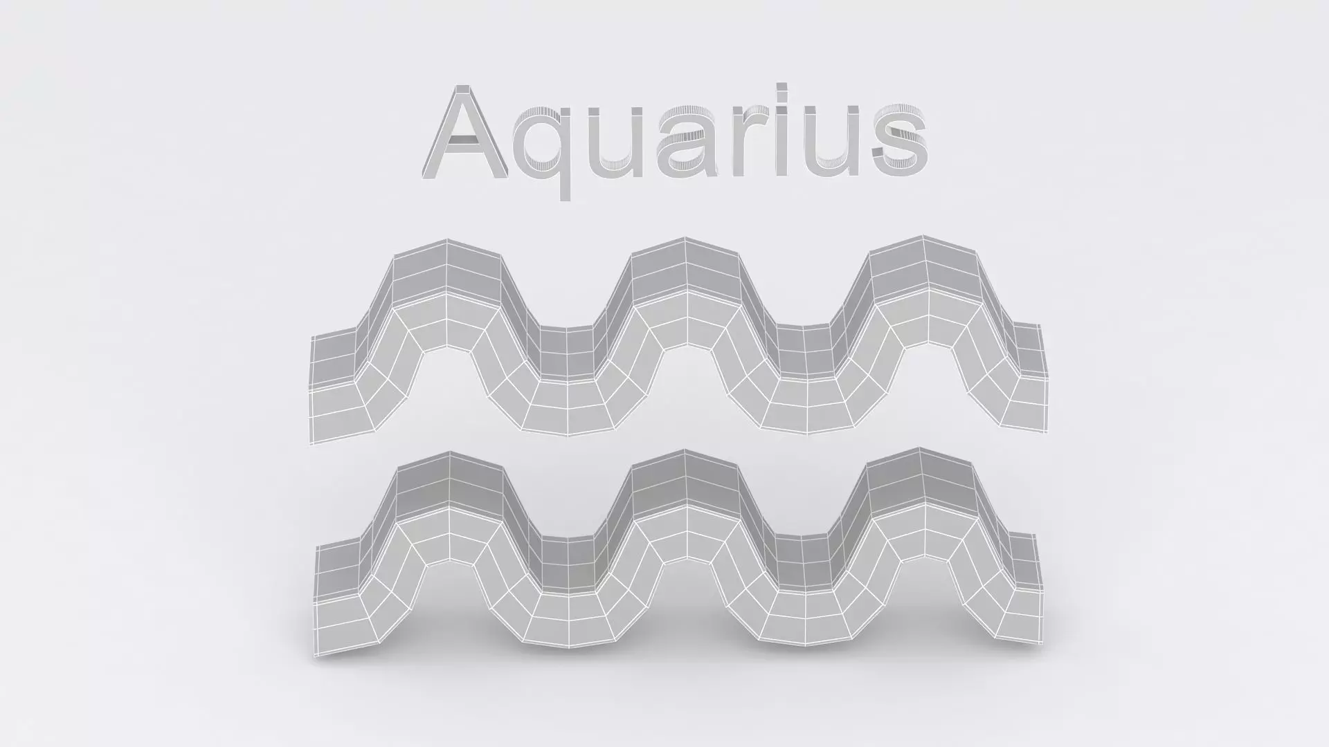 Astrological Sign aquarius 3D model_8