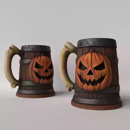 Halloween Pumpkin Can Holder Mug 