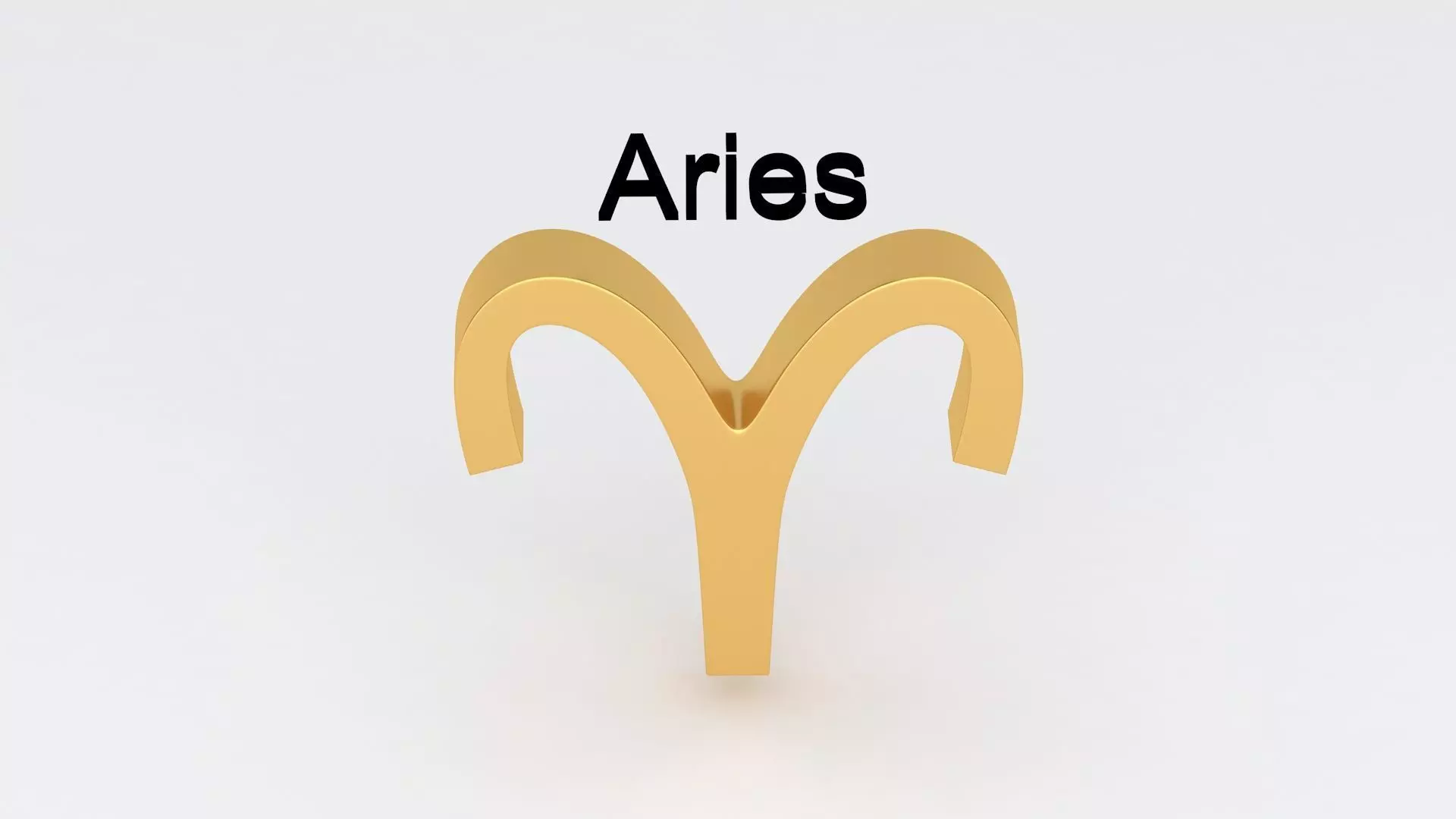 Astrological Sign aries 3D model_3