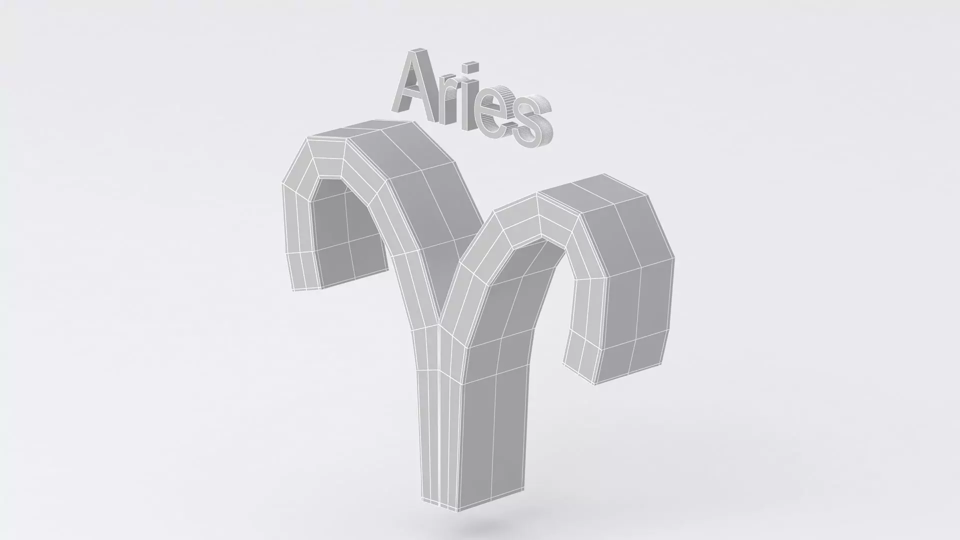 Astrological Sign aries 3D model_7