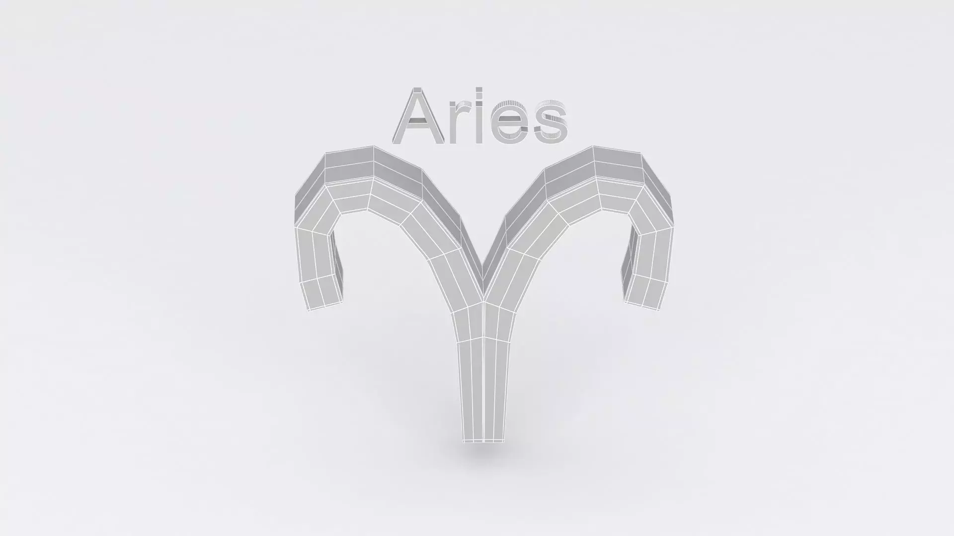 Astrological Sign aries 3D model_8