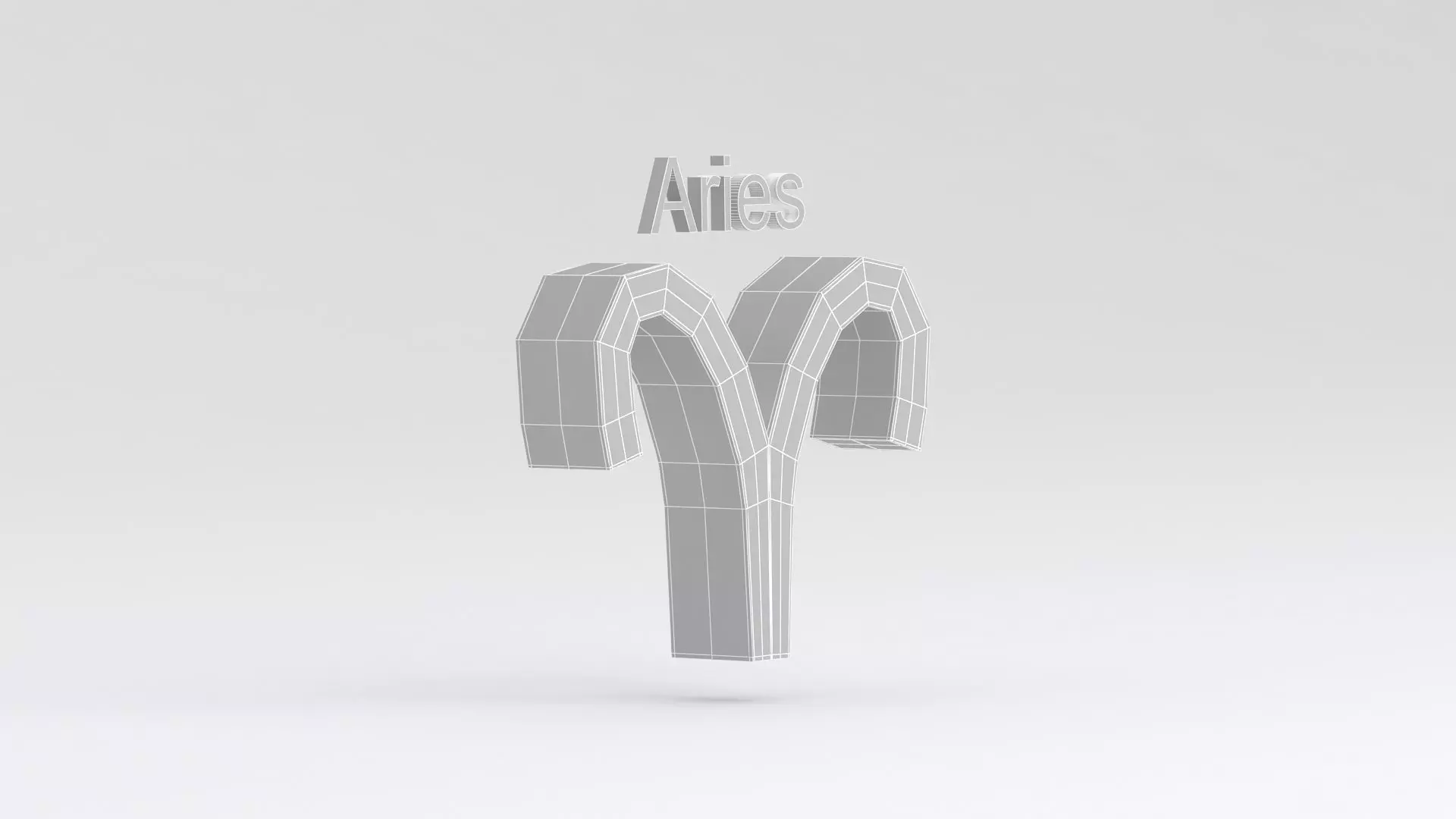 Astrological Sign aries 3D model_9