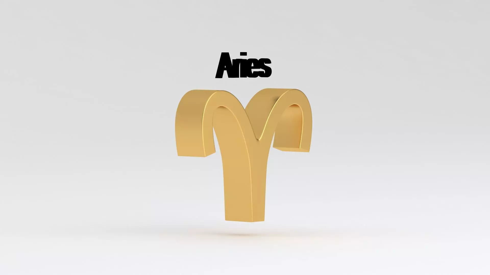 Astrological Sign aries 3D model_4