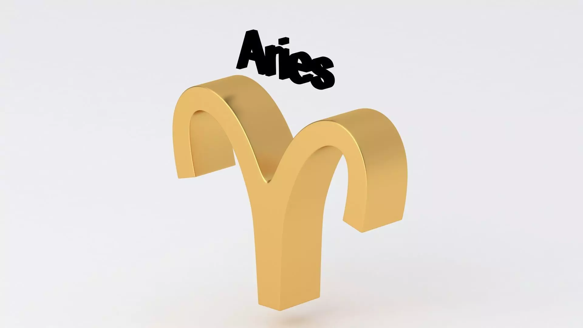 Astrological Sign aries 3D model_2