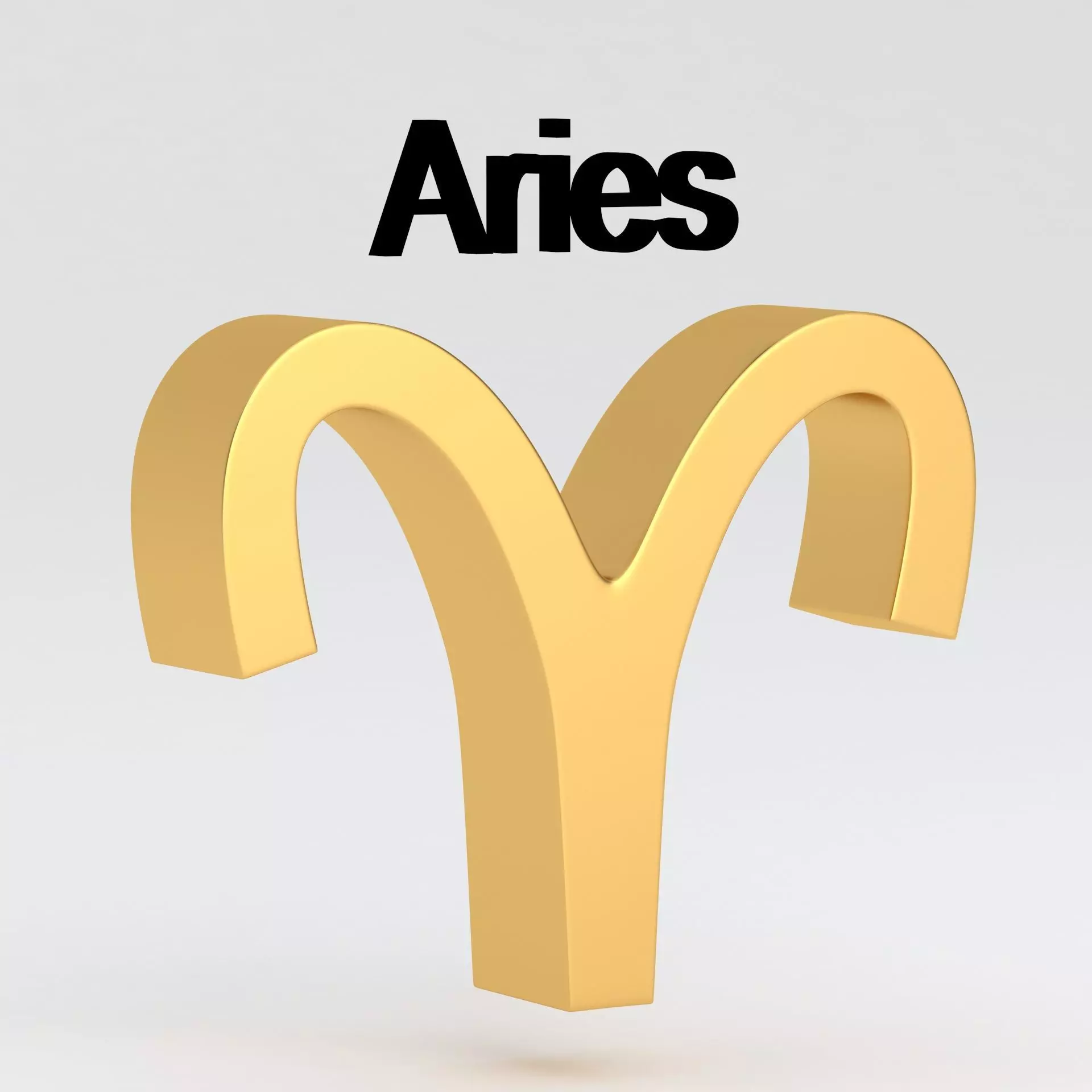 Astrological Sign aries 3D model_0