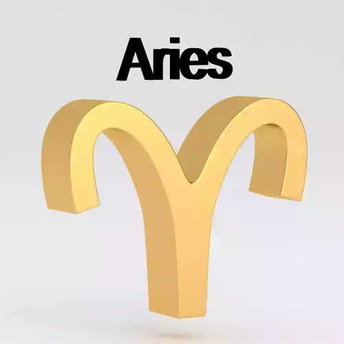 Astrological Sign aries 3D model Astrological Sign aries 3D model