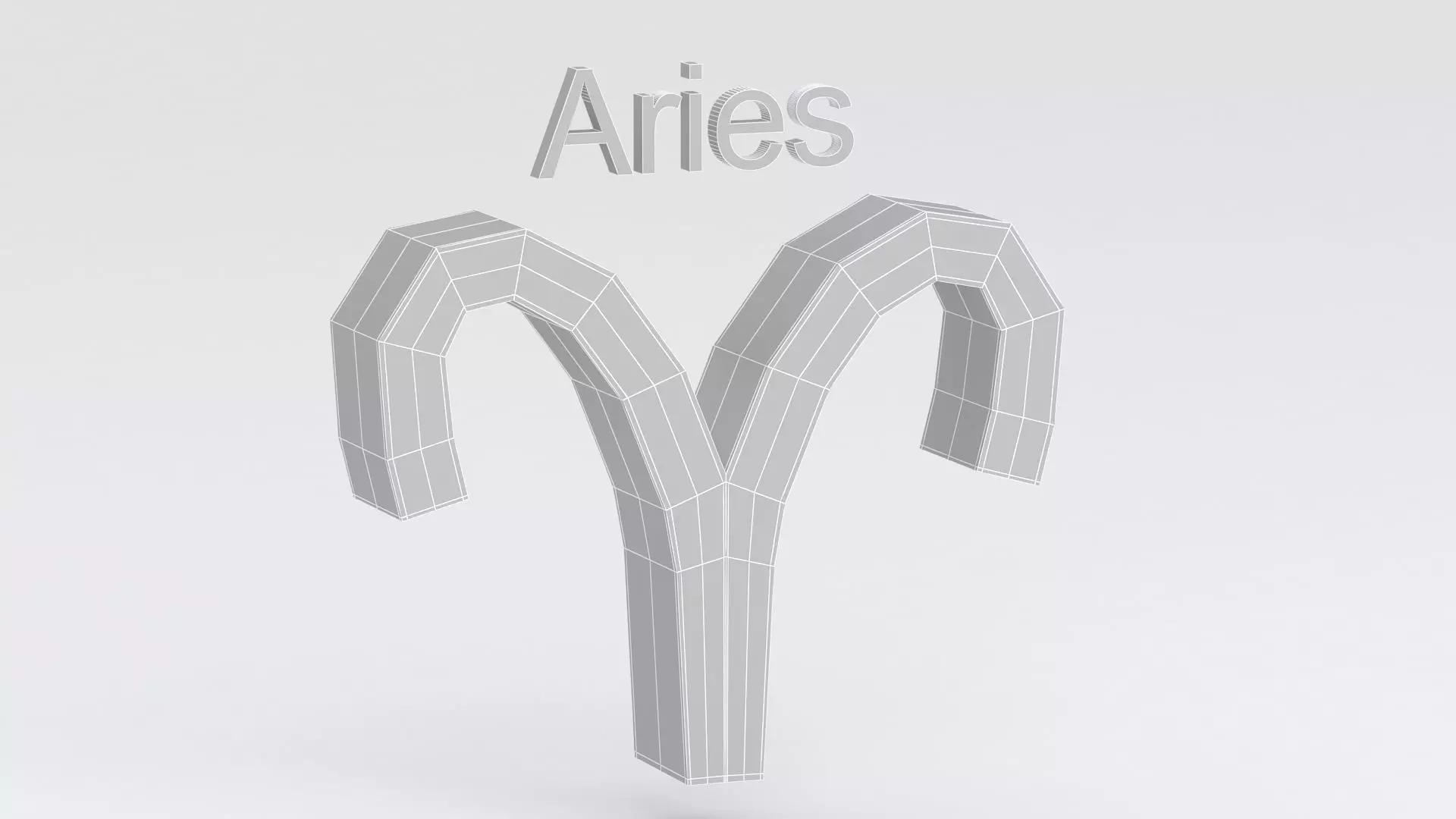 Astrological Sign aries 3D model_6
