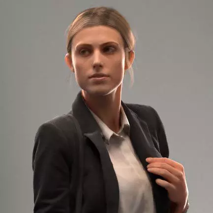 00035Esmay004 woman wearing suit and carrying purse 3D model_0