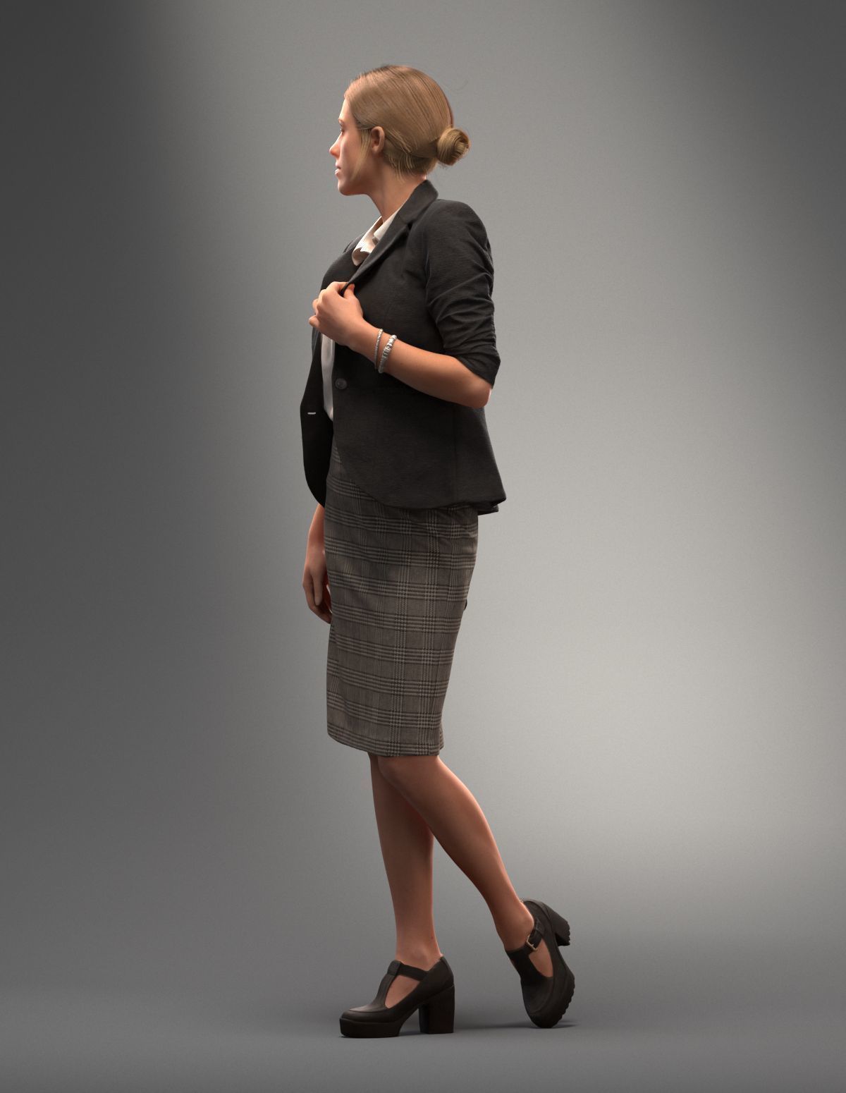 00035Esmay004 woman wearing suit and carrying purse 3D model_8