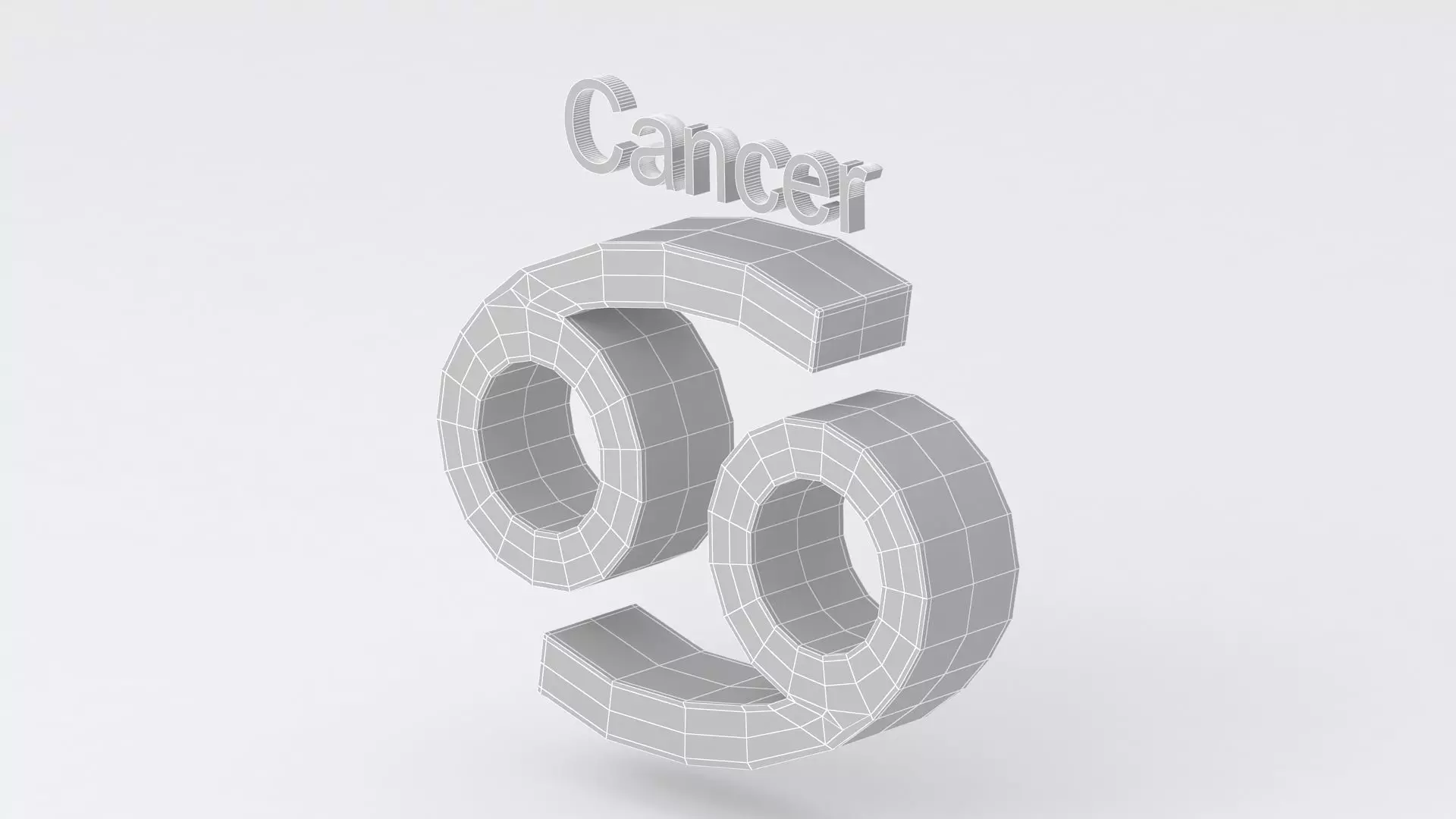 Astrological Sign cancer 3D model_7