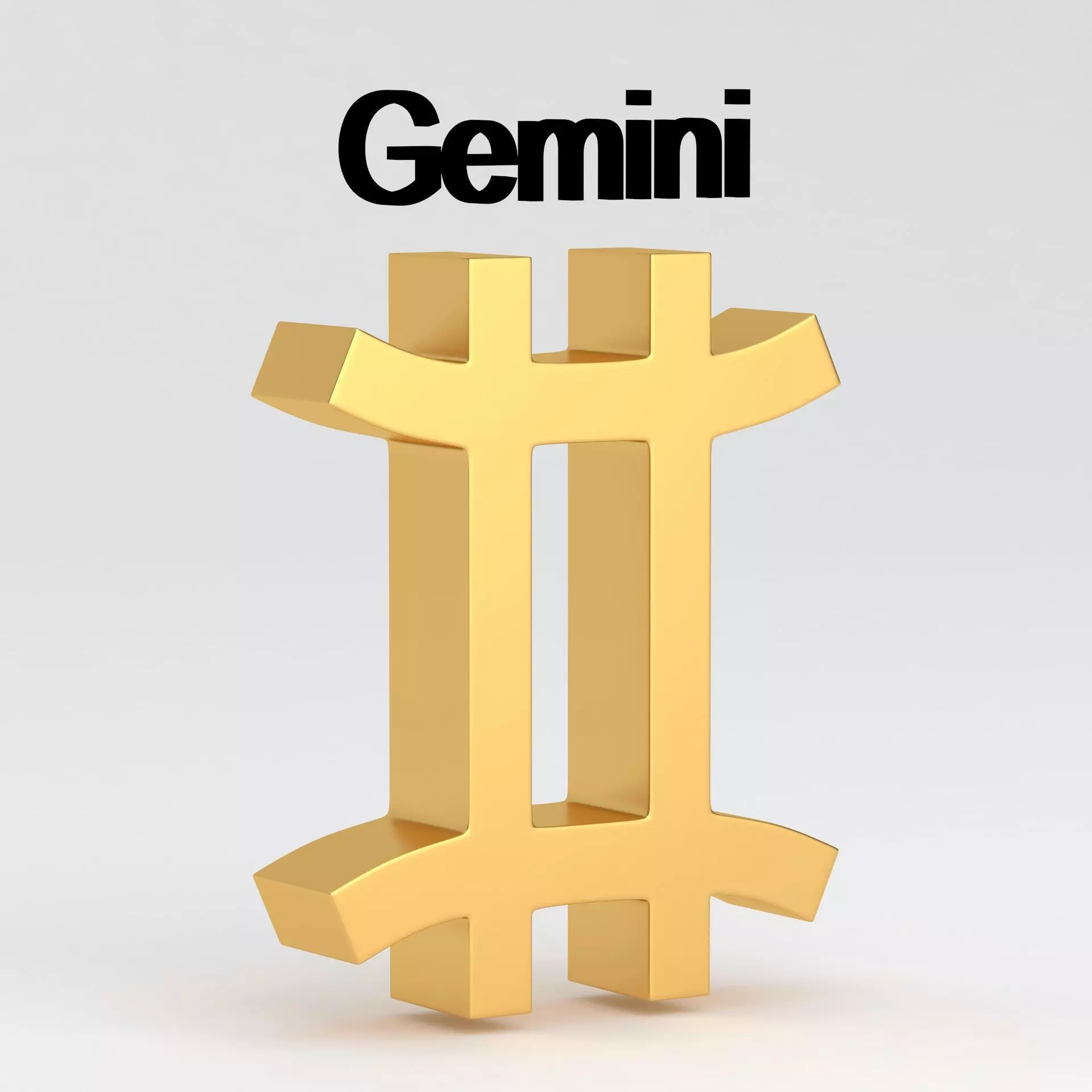 Astrological Sign gemini 3D model_0