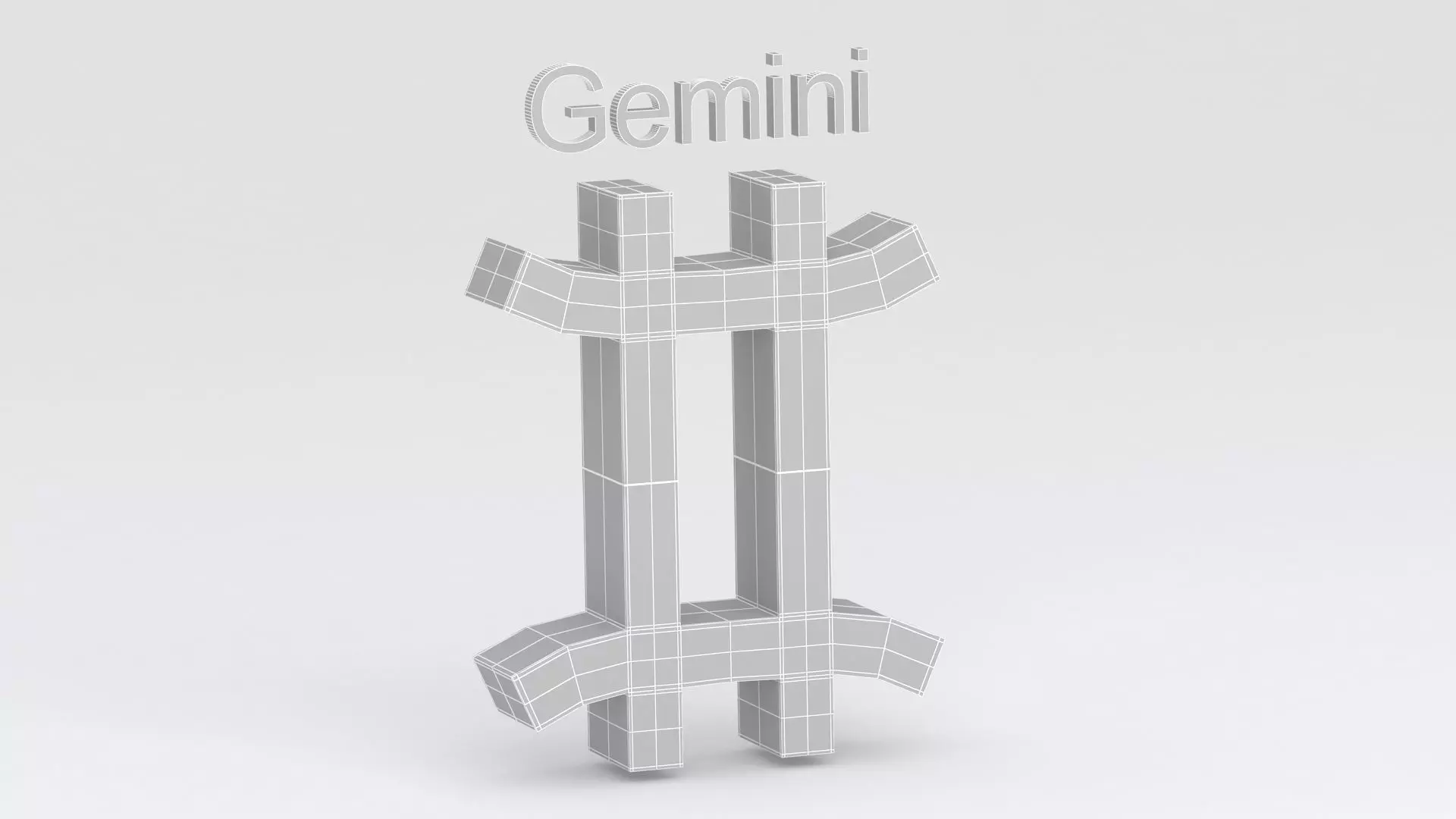 Astrological Sign gemini 3D model_6