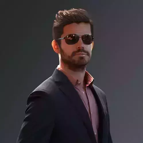 00008Daan001 man in suit 3D model