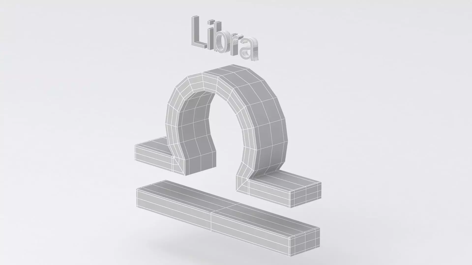 Astrological Sign libra 3D model_7