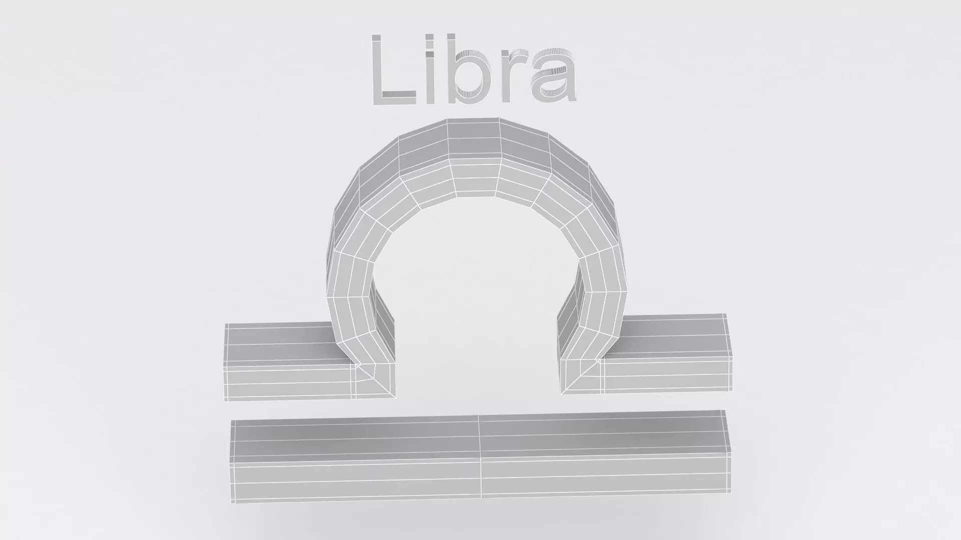 Astrological Sign libra 3D model_8