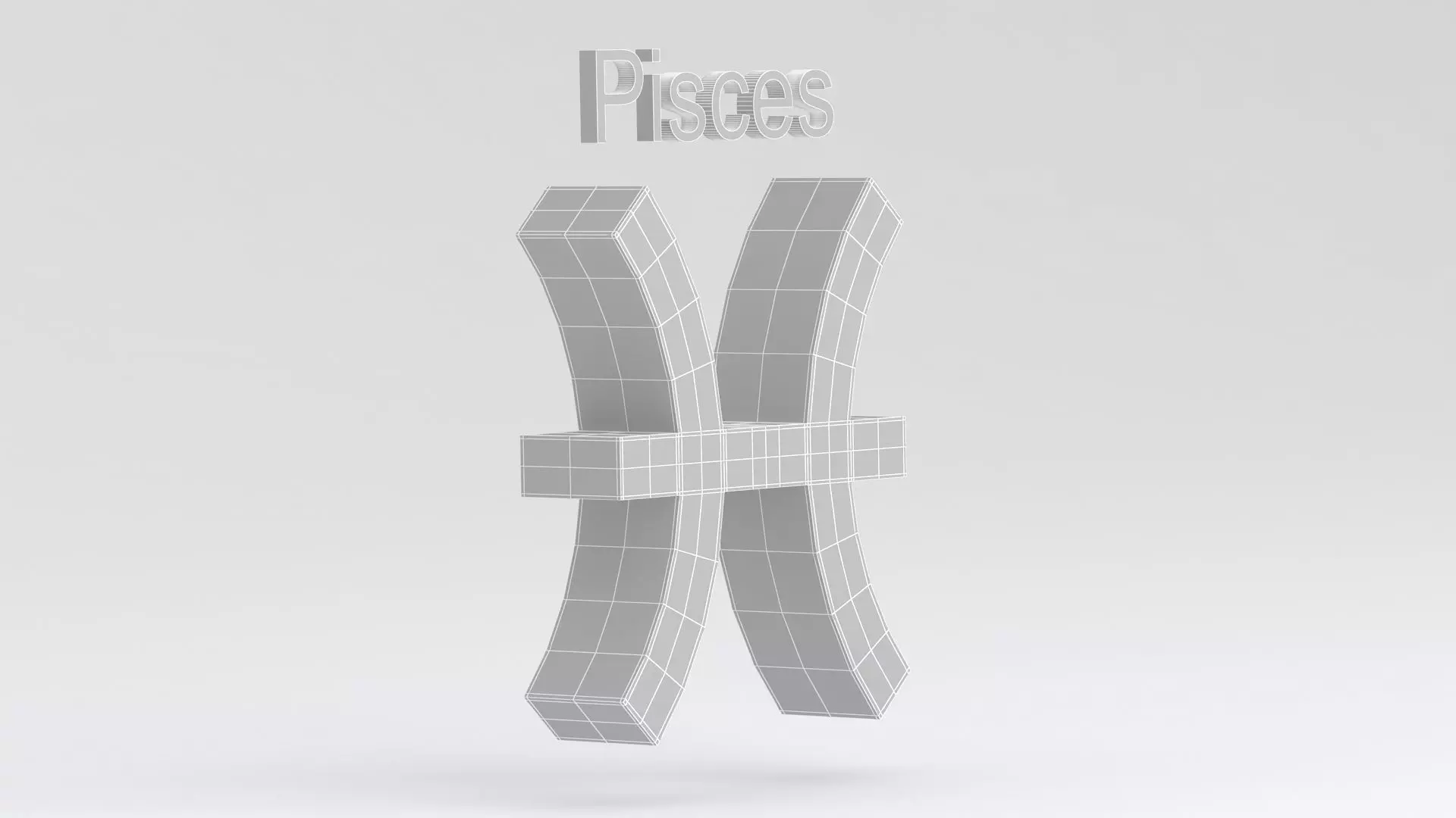 Astrological Sign pisces 3D model_9