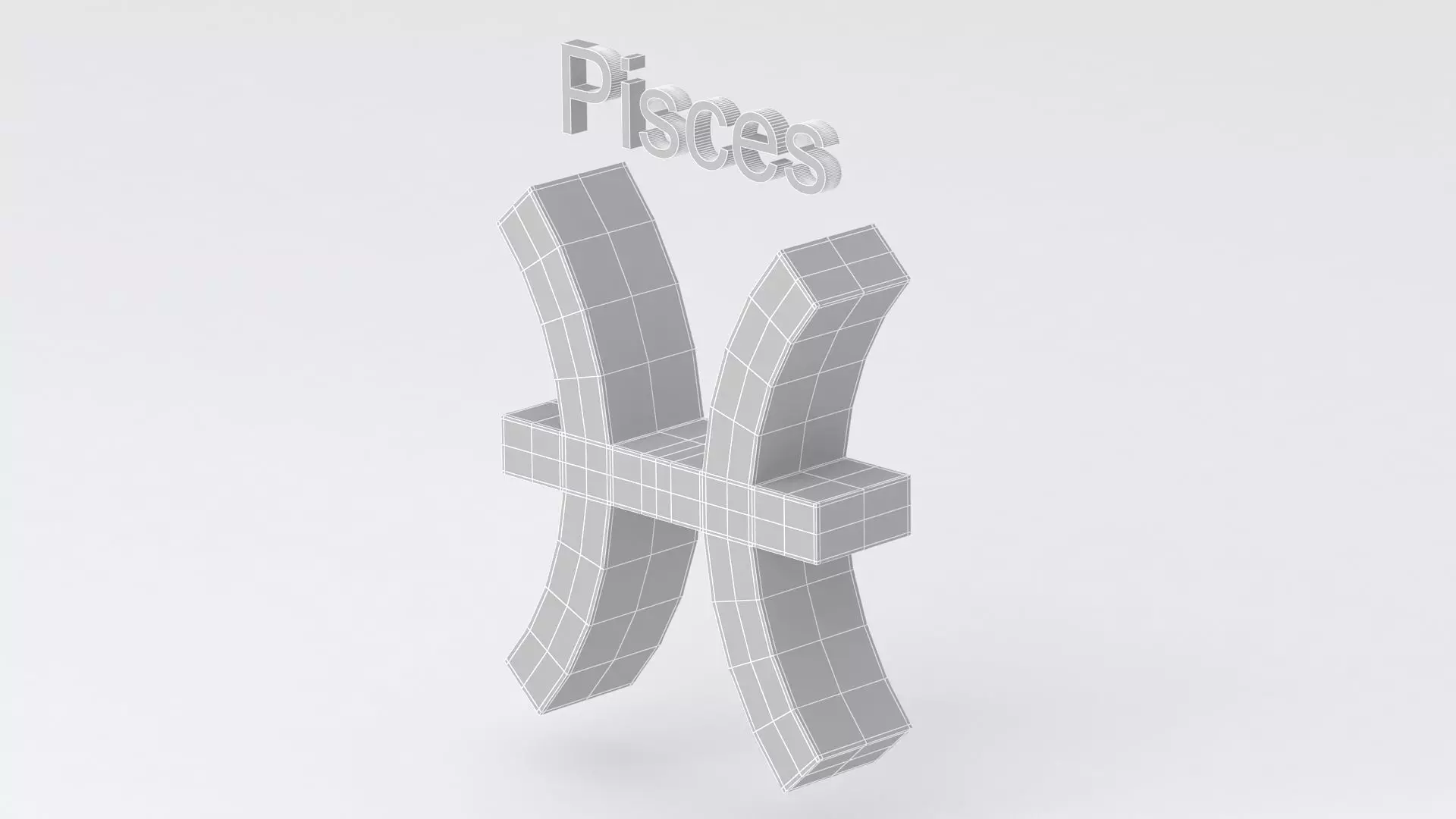 Astrological Sign pisces 3D model_7