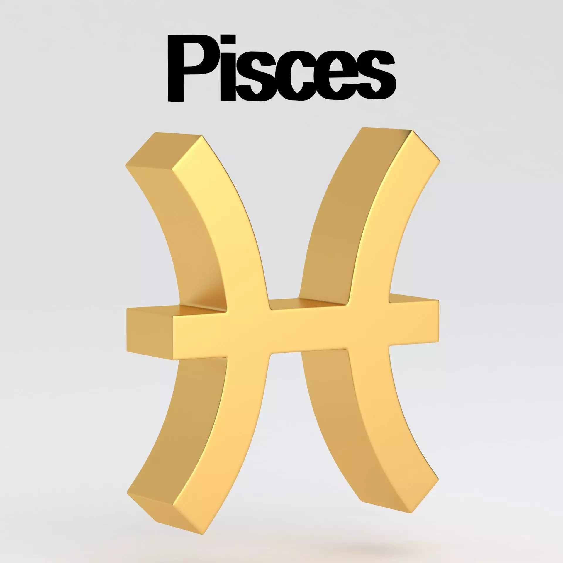 Astrological Sign pisces 3D model_0