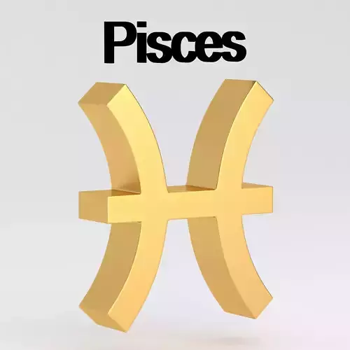 Astrological Sign pisces 3D model Astrological Sign pisces 3D model