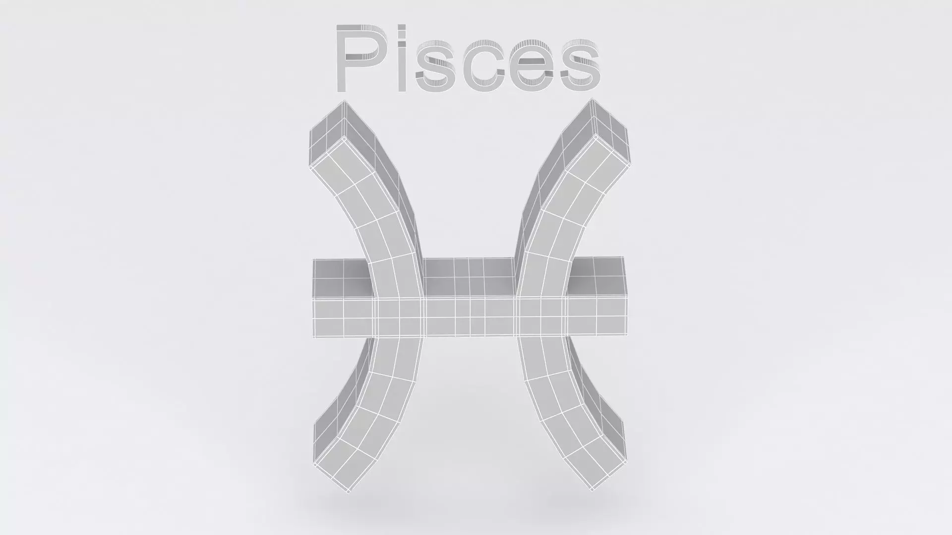 Astrological Sign pisces 3D model_8