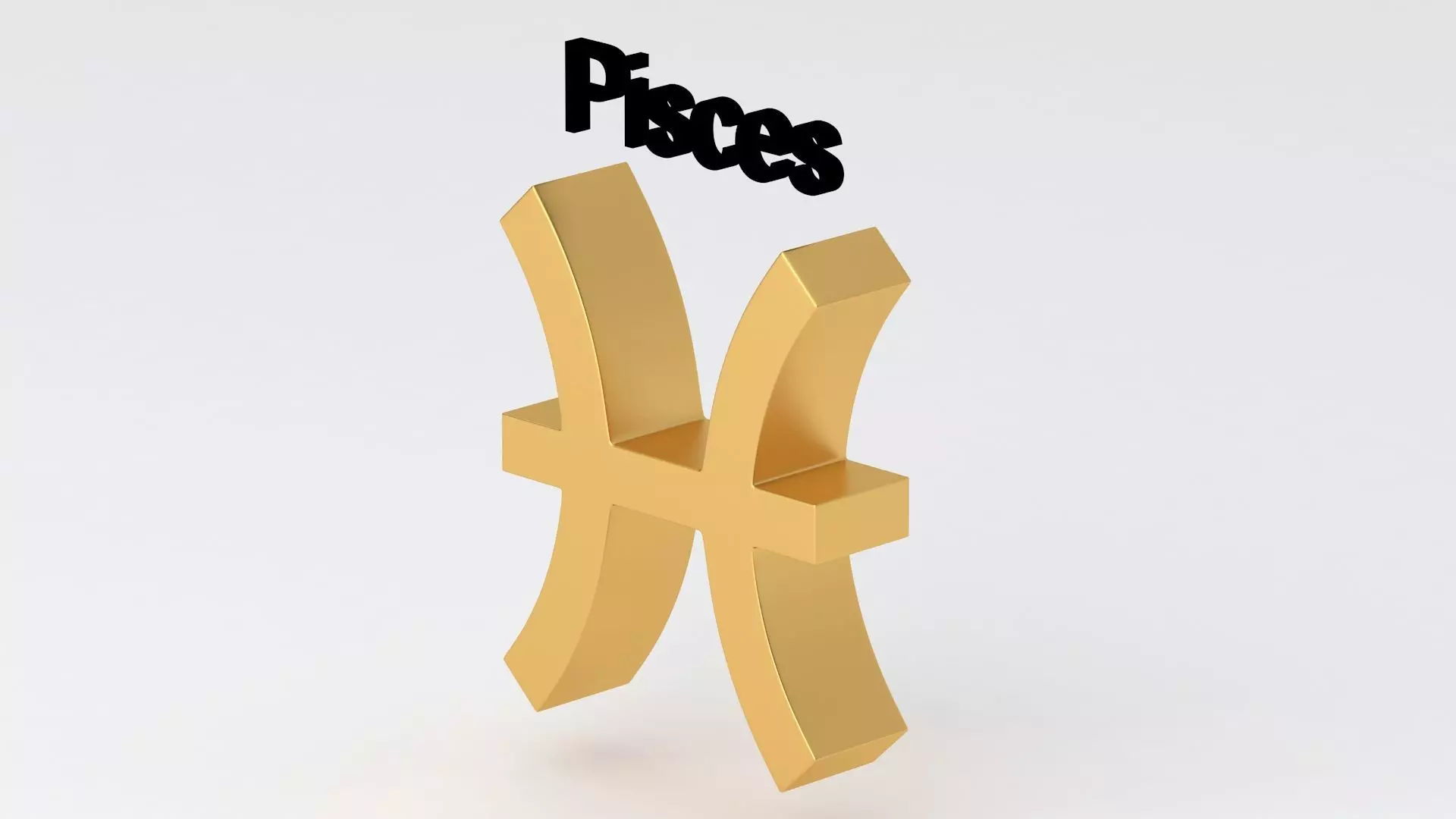 Astrological Sign pisces 3D model_2