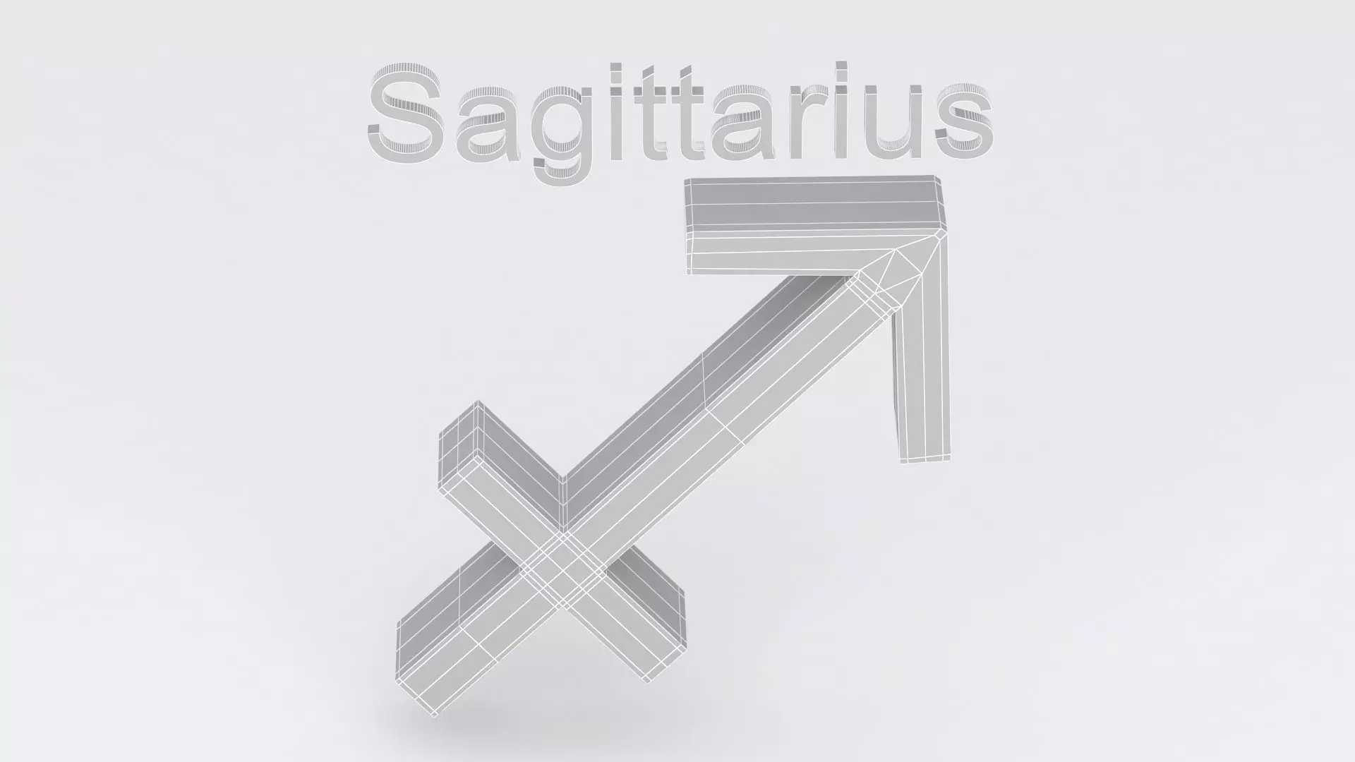 Astrological Sign sagittarius 3D model_9