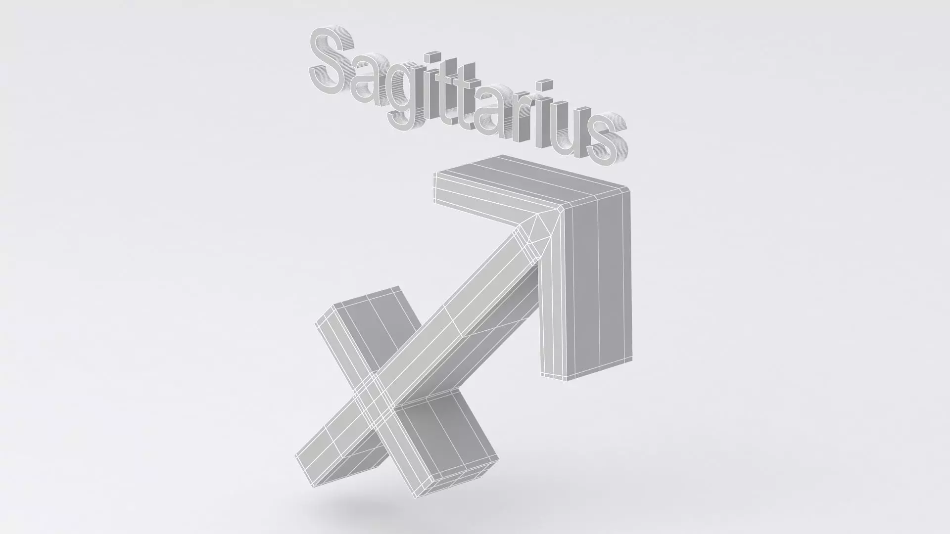 Astrological Sign sagittarius 3D model_8