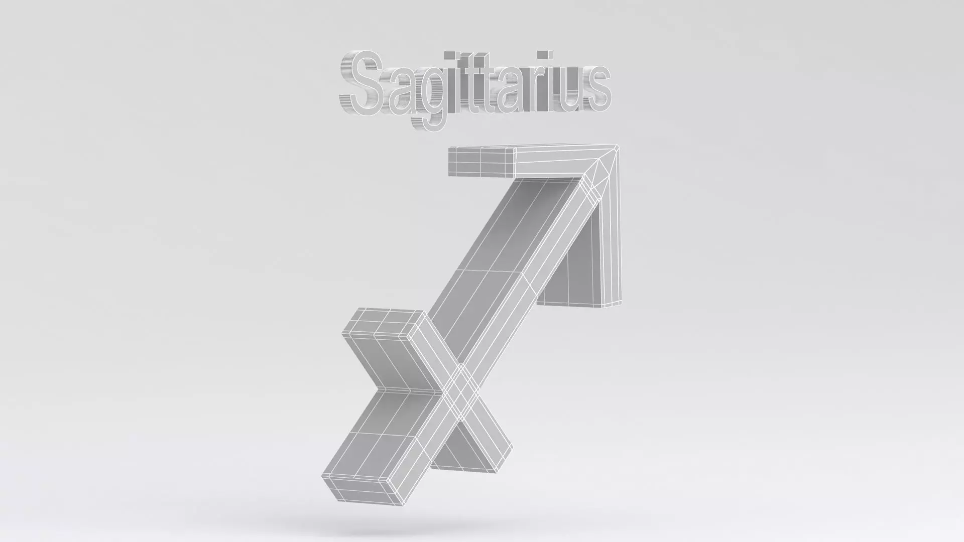 Astrological Sign sagittarius 3D model_10