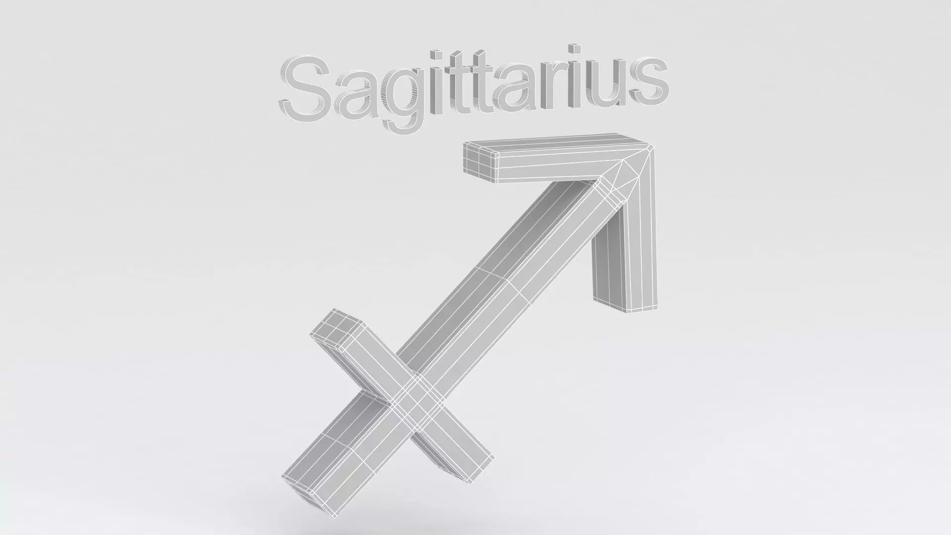 Astrological Sign sagittarius 3D model_7
