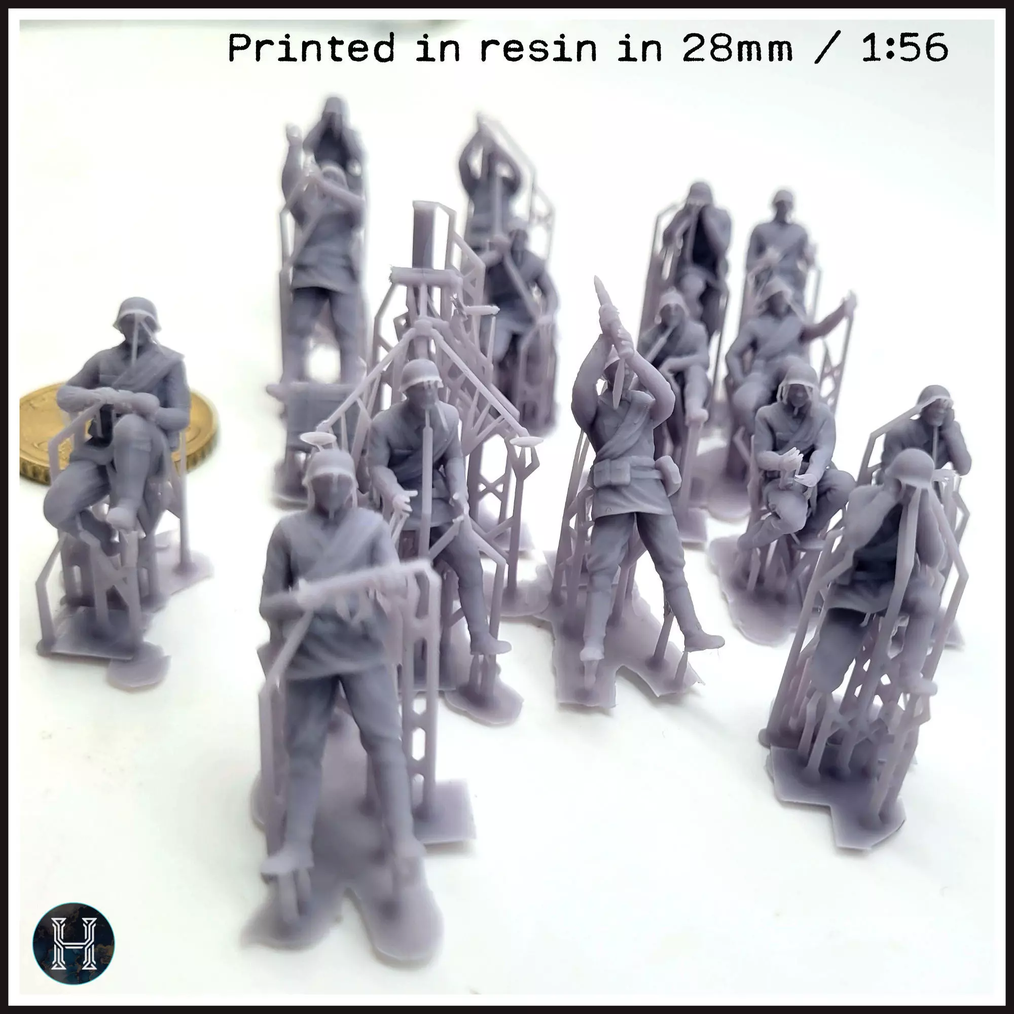107mm M1938 Soviet heavy mortars squad with 15 crews 2 - Soviet 3D print model_12