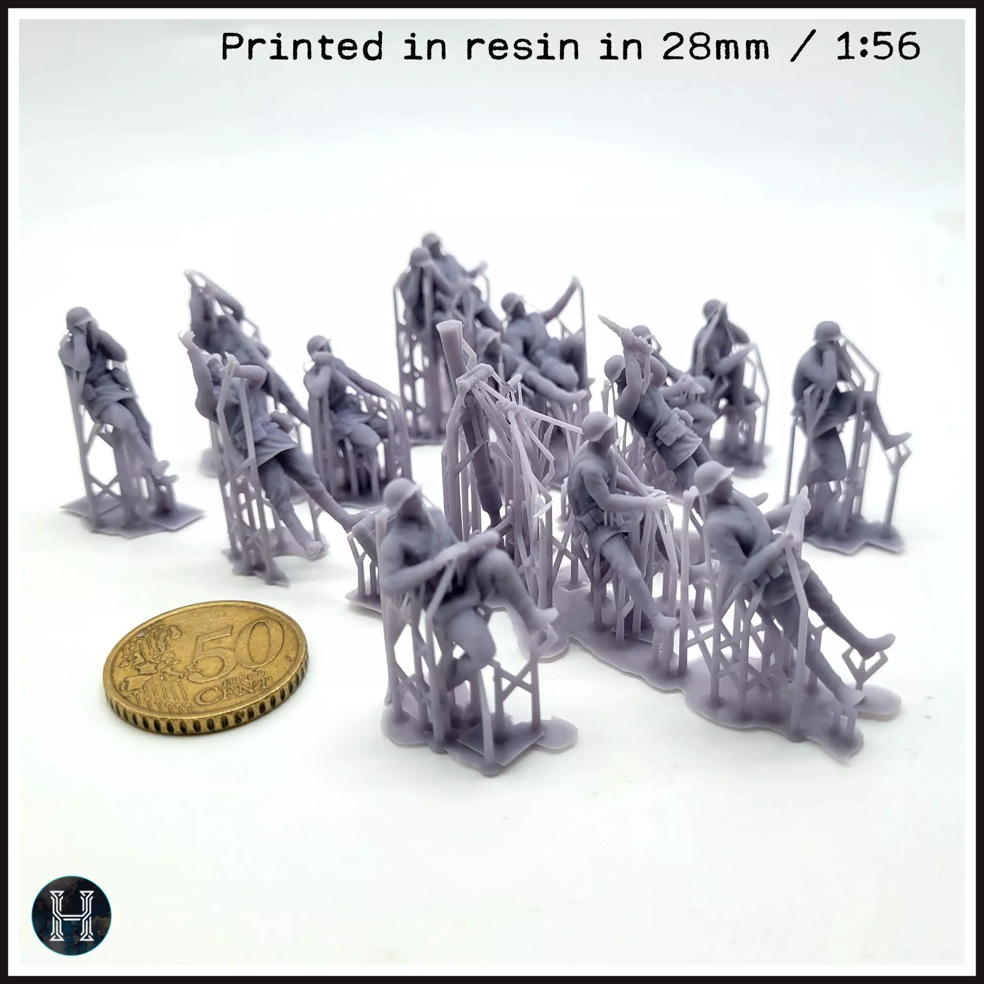 107mm M1938 Soviet heavy mortars squad with 15 crews 2 - Soviet 3D print model_10