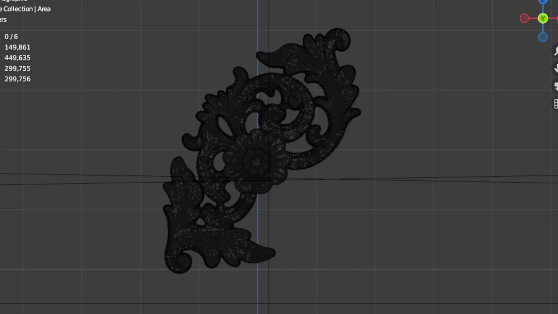 Decorative Classic Corner Element 01 3D print model_5