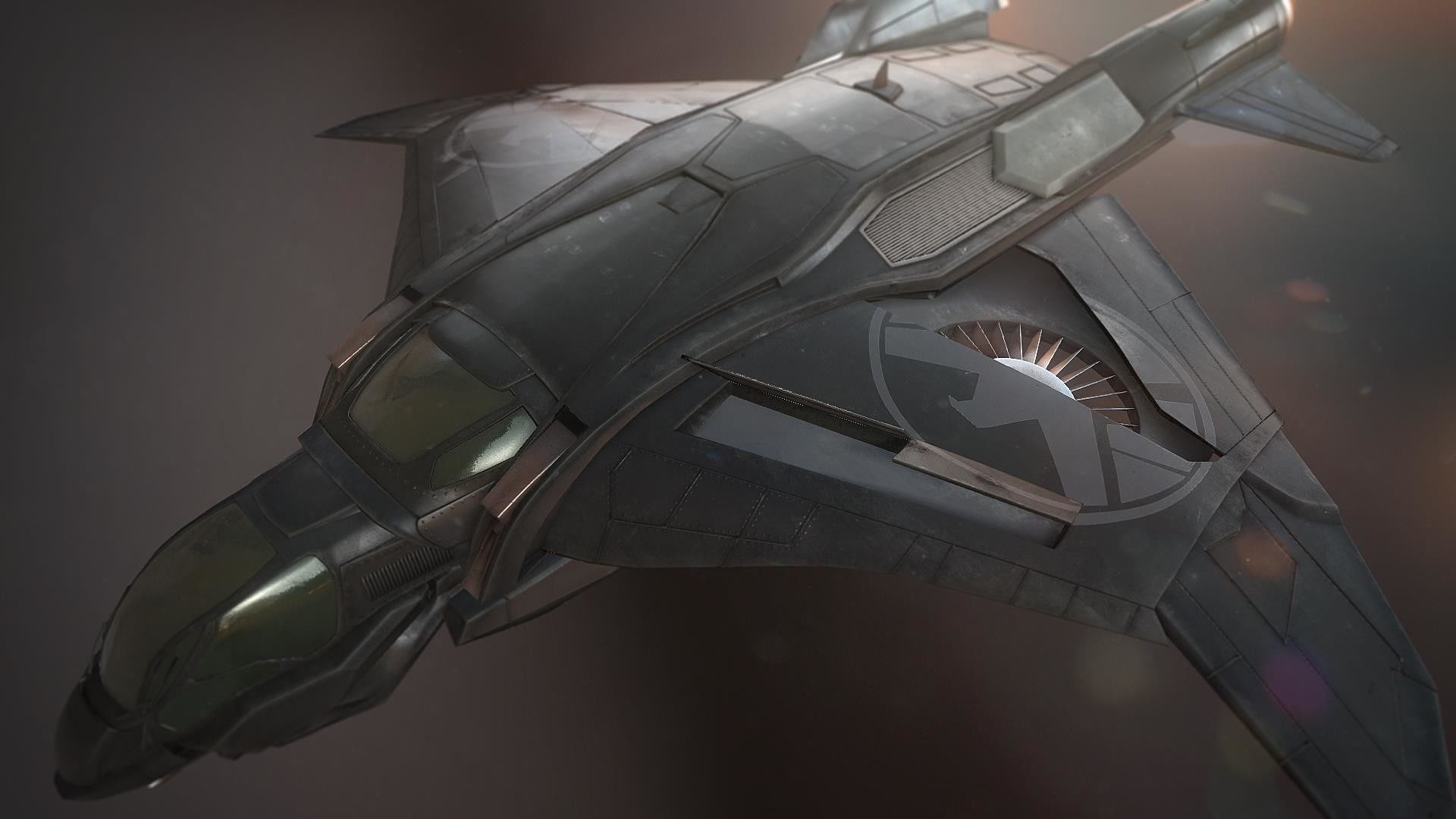 The Quinjet - Game Mesh Low-poly 3D model_1