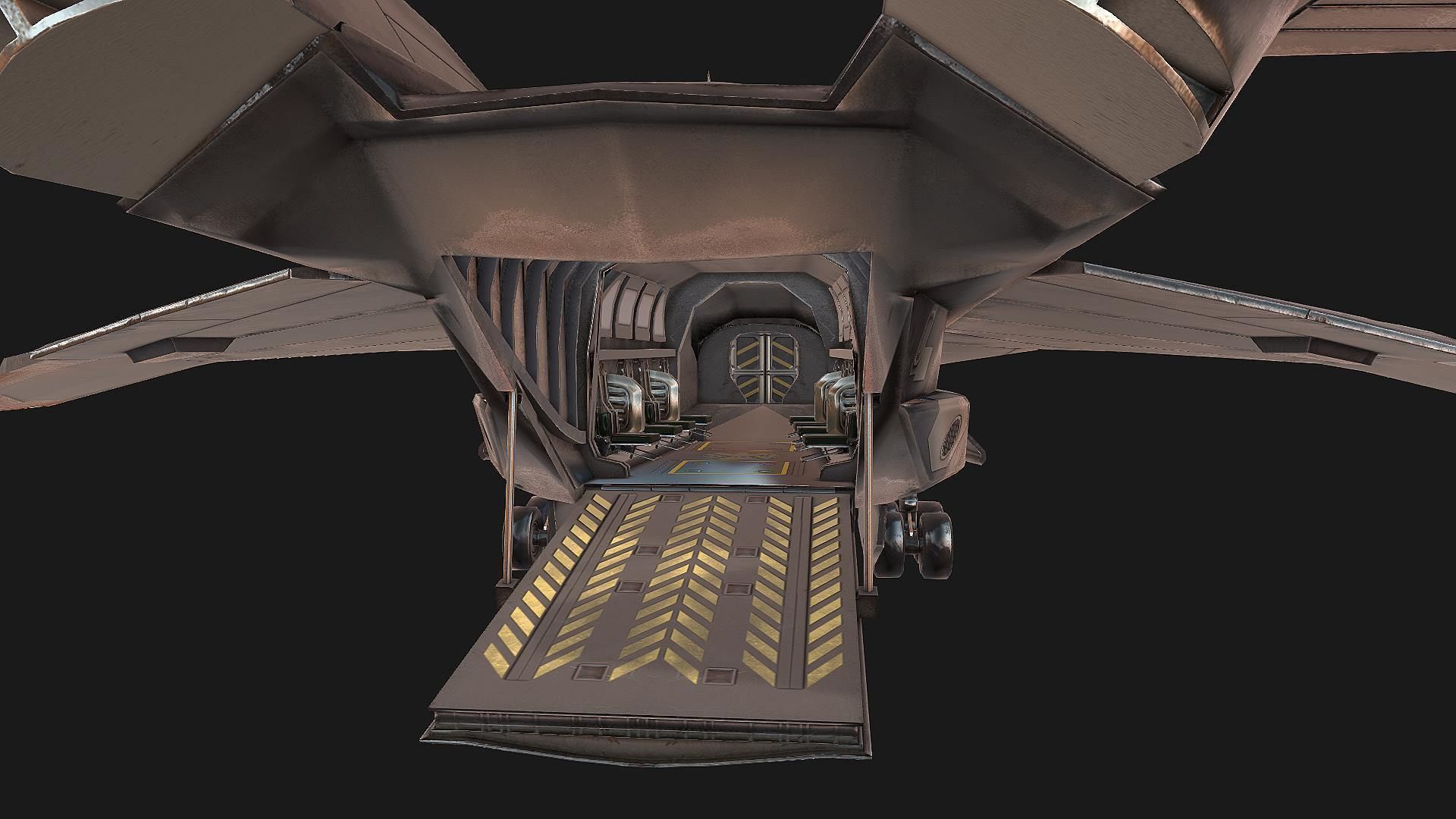 The Quinjet - Game Mesh Low-poly 3D model_2