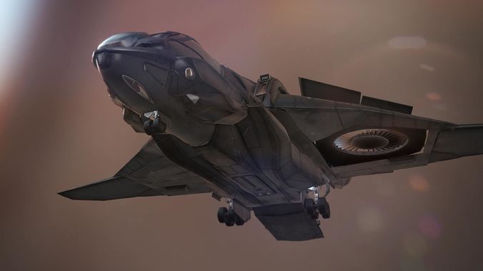 The Quinjet - Game Mesh Low-poly 3D model