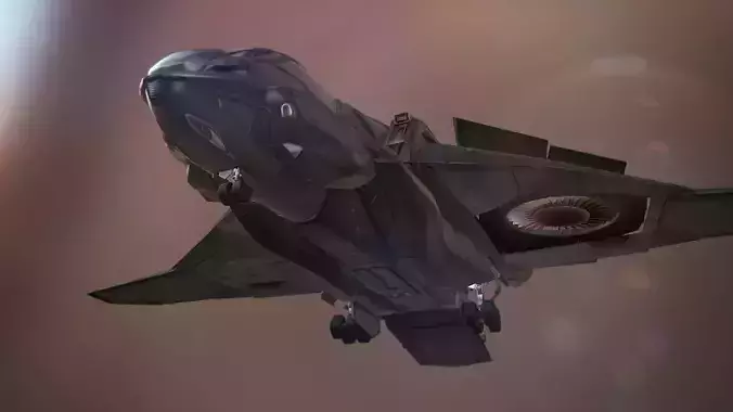 The Quinjet - Game Mesh Low-poly 3D model