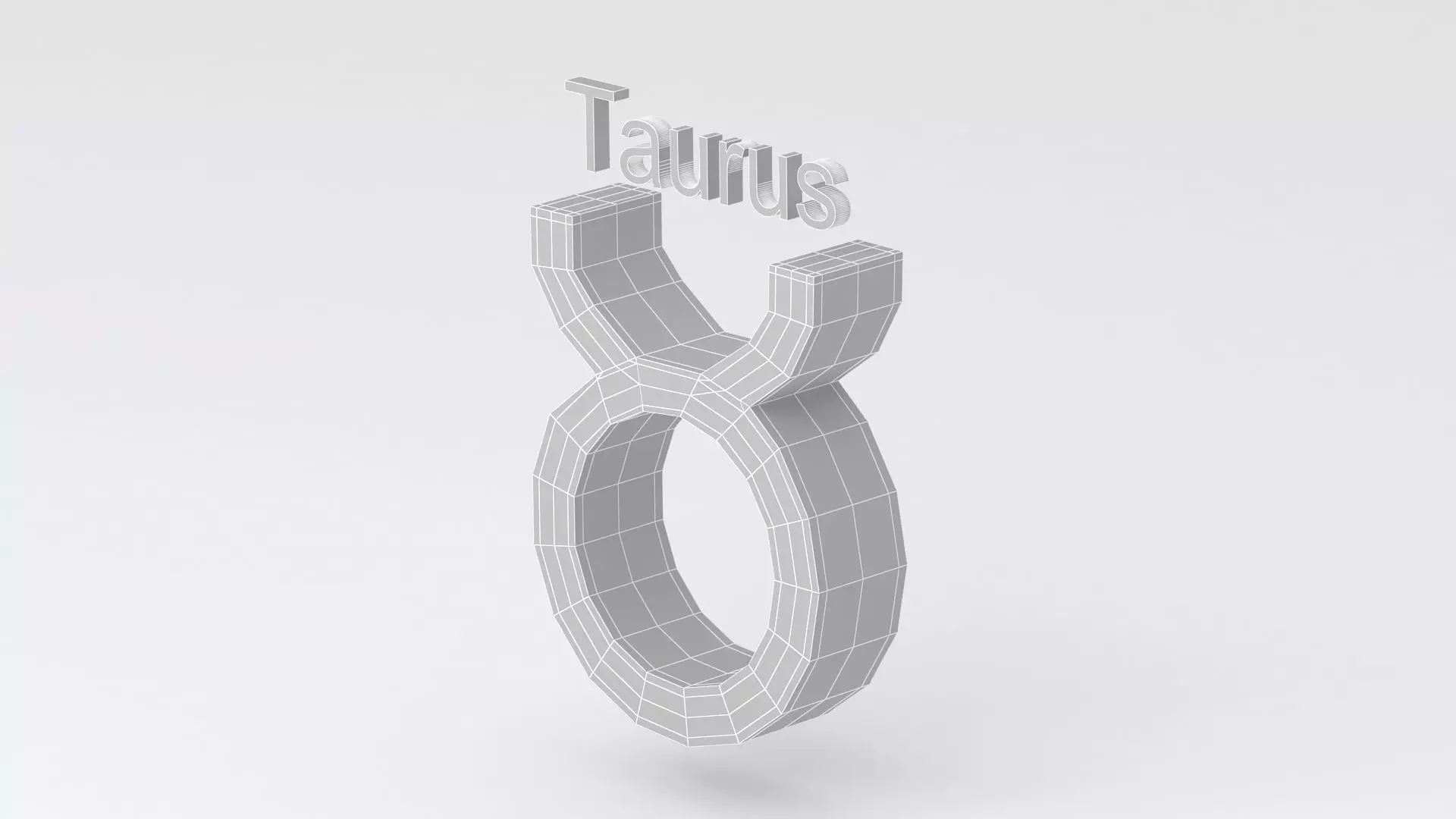 Astrological Sign taurus 3D model_7