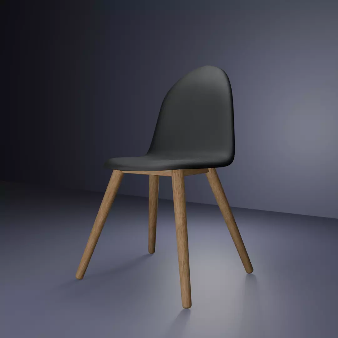 Modern Chair Low-poly 3D model_2