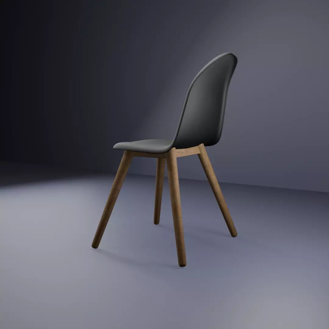 Modern Chair Low-poly 3D model_6
