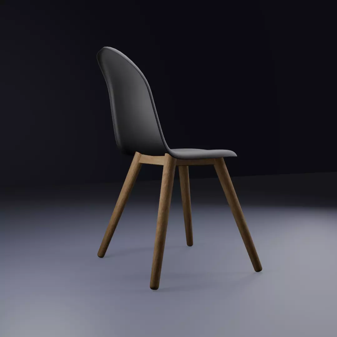 Modern Chair Low-poly 3D model_5