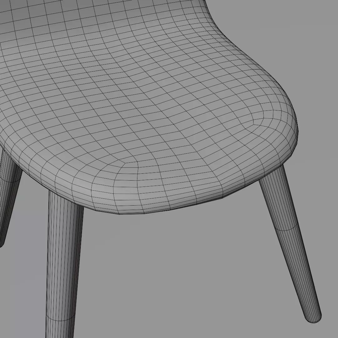 Modern Chair Low-poly 3D model_8