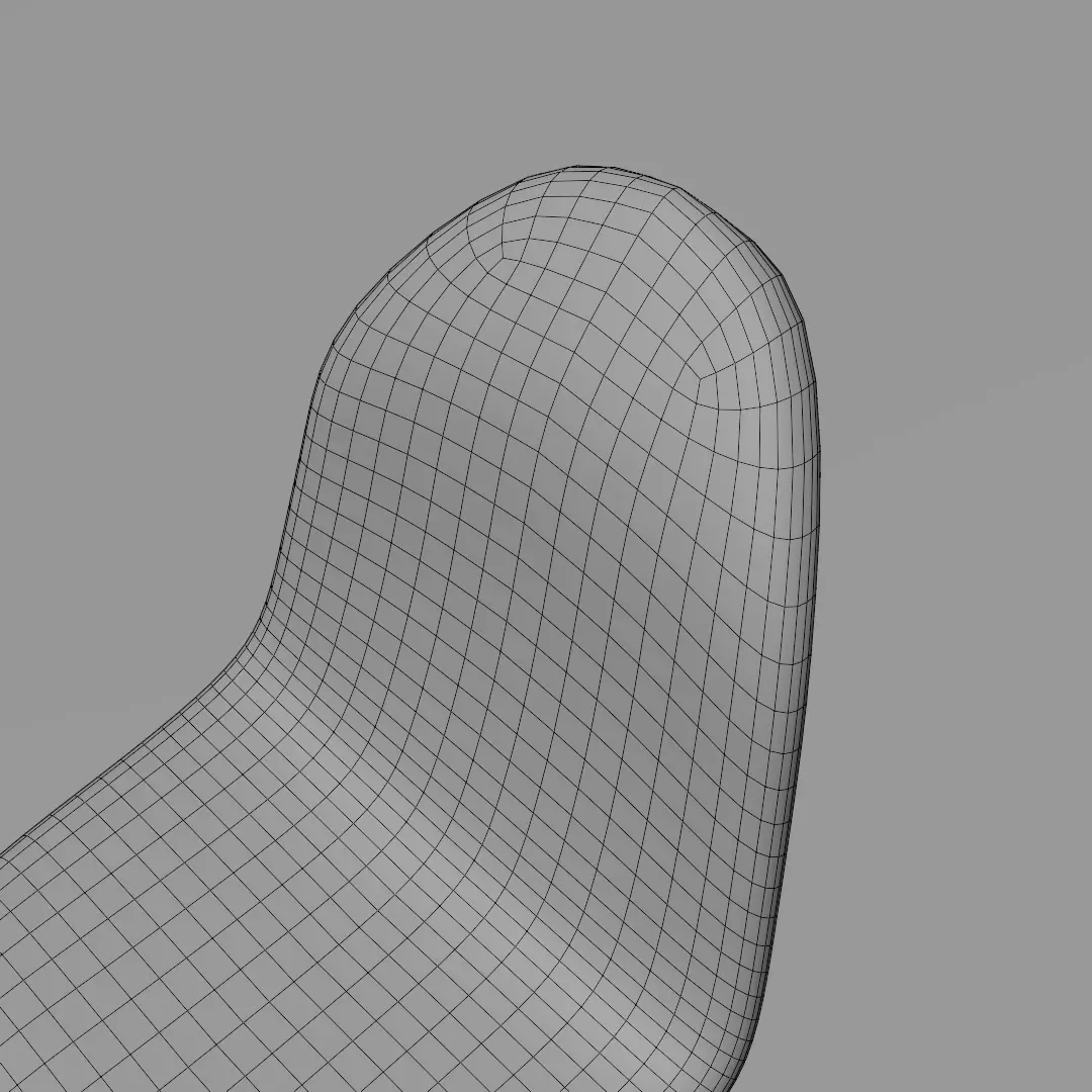 Modern Chair Low-poly 3D model_12