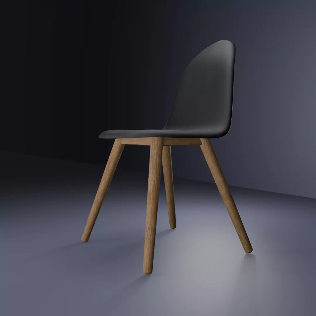 Modern Chair Low-poly 3D model_3