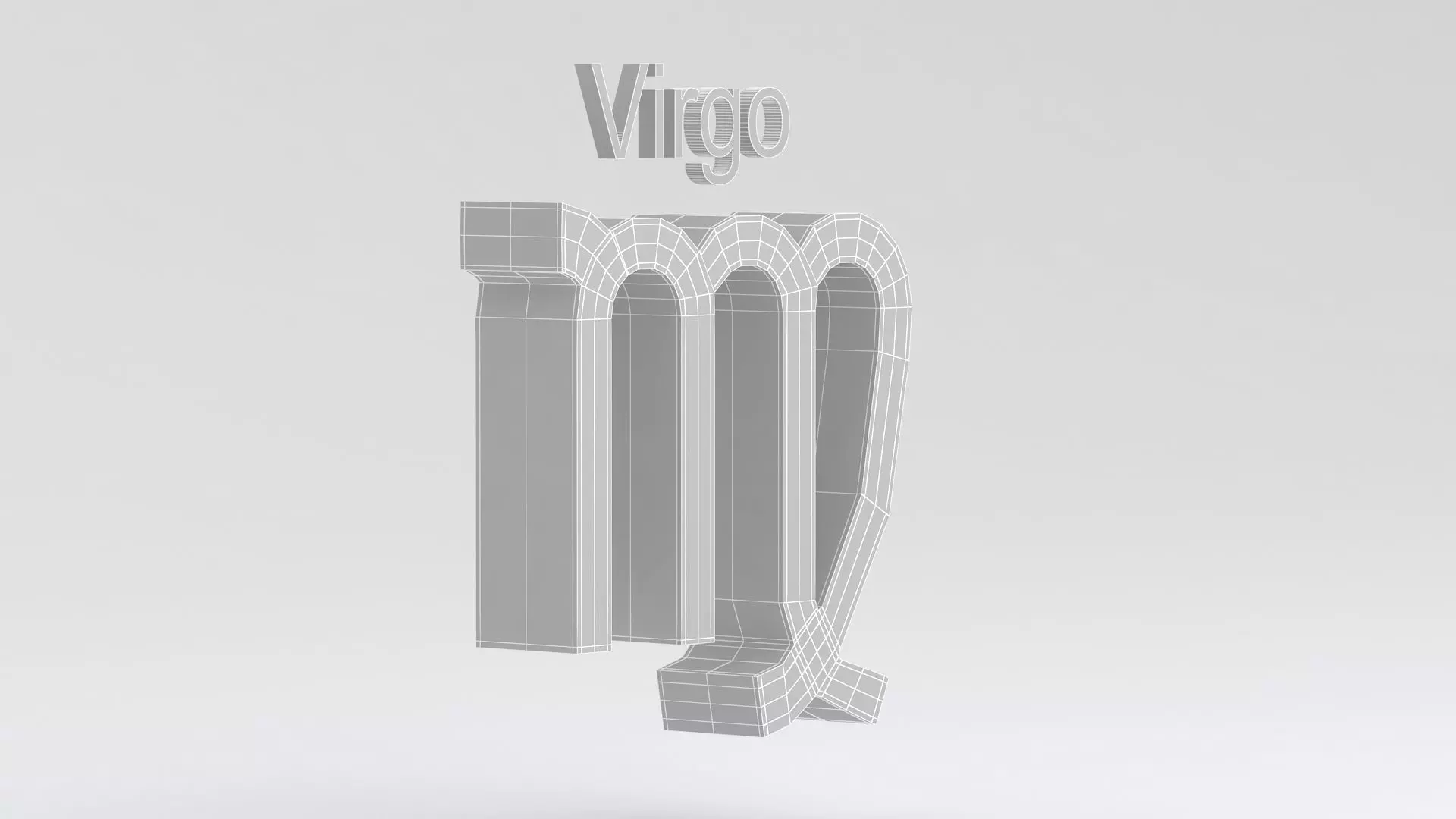 Astrological Sign virgo 3D model_9