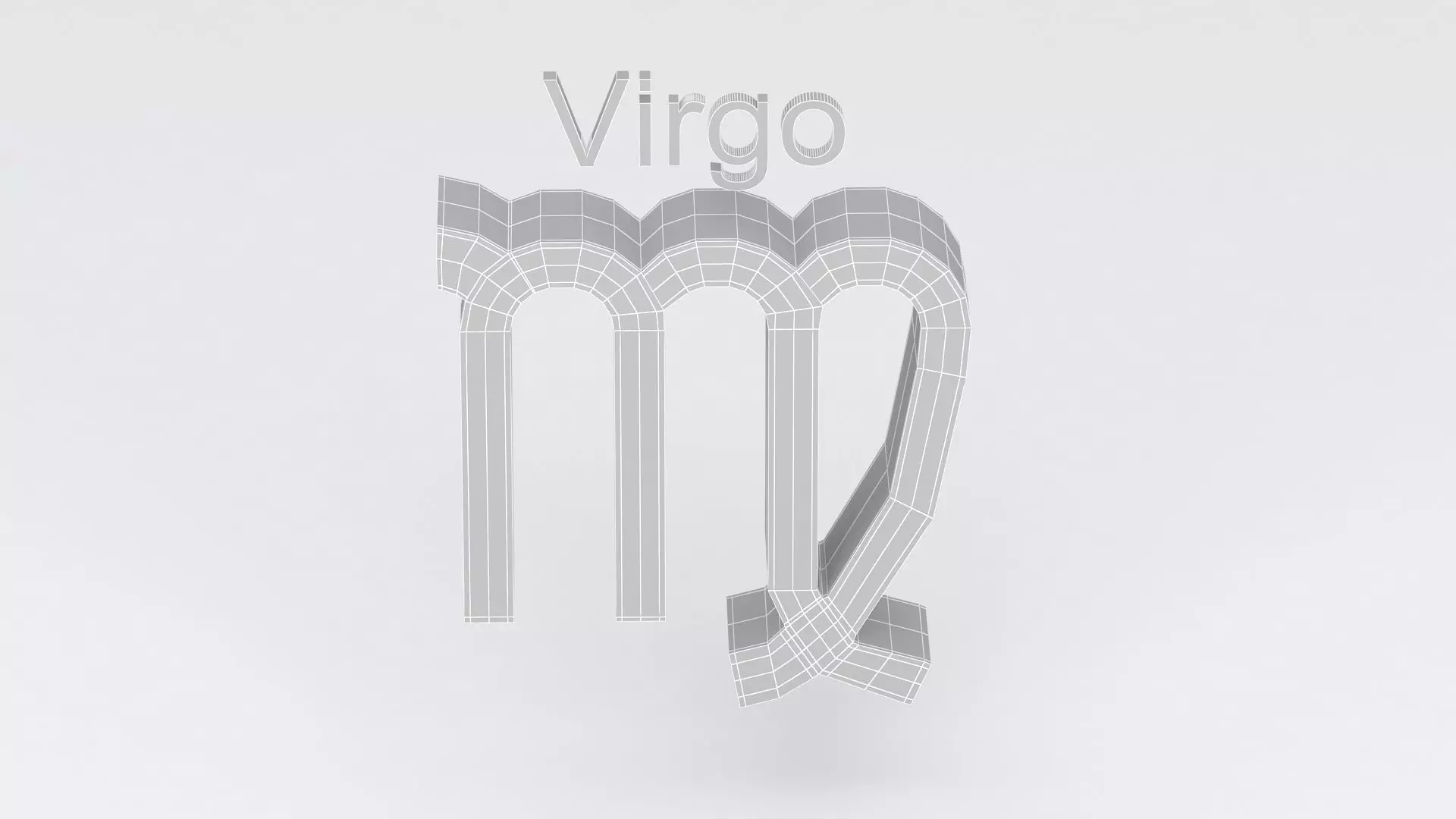 Astrological Sign virgo 3D model_8