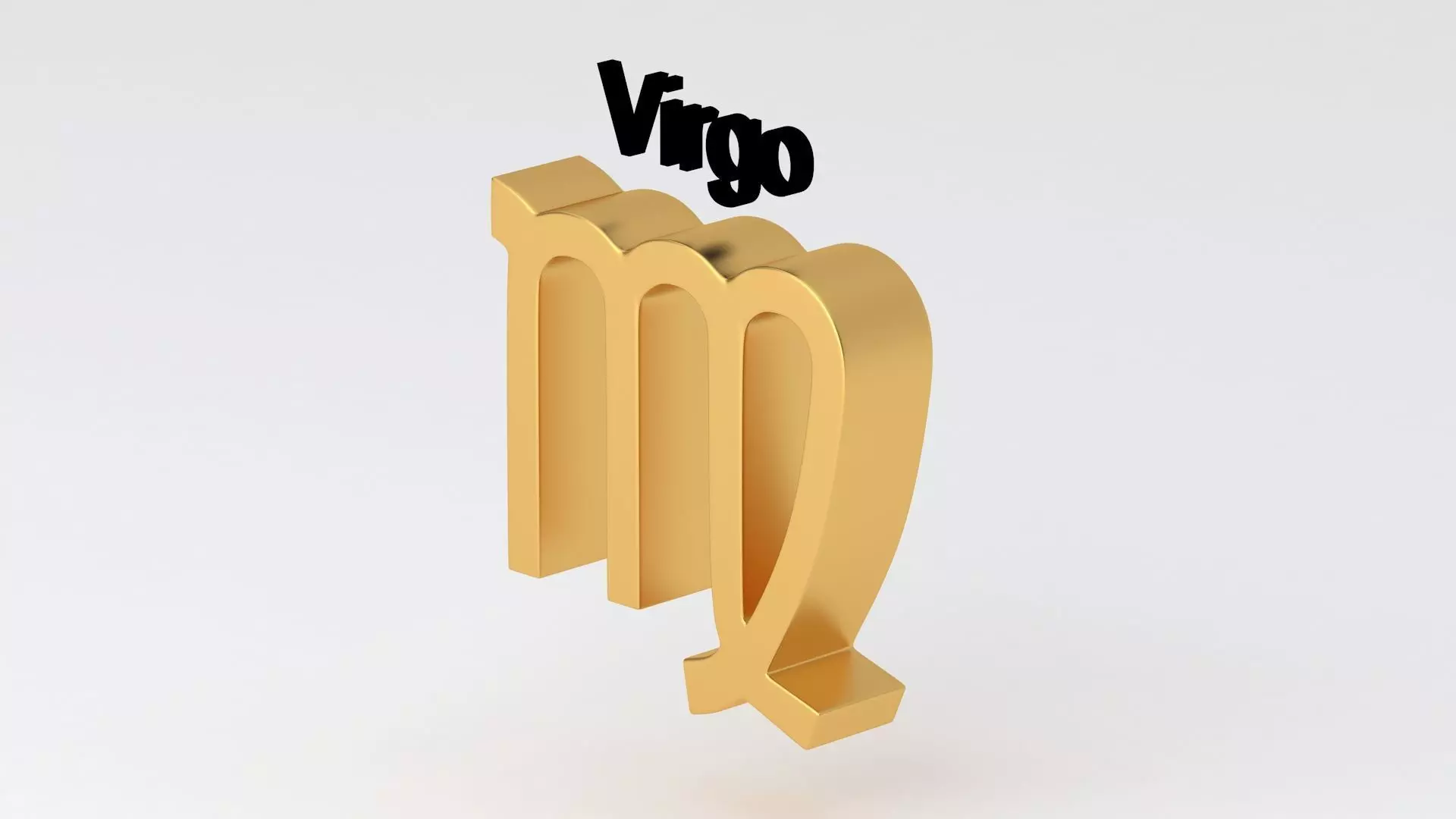 Astrological Sign virgo 3D model_2