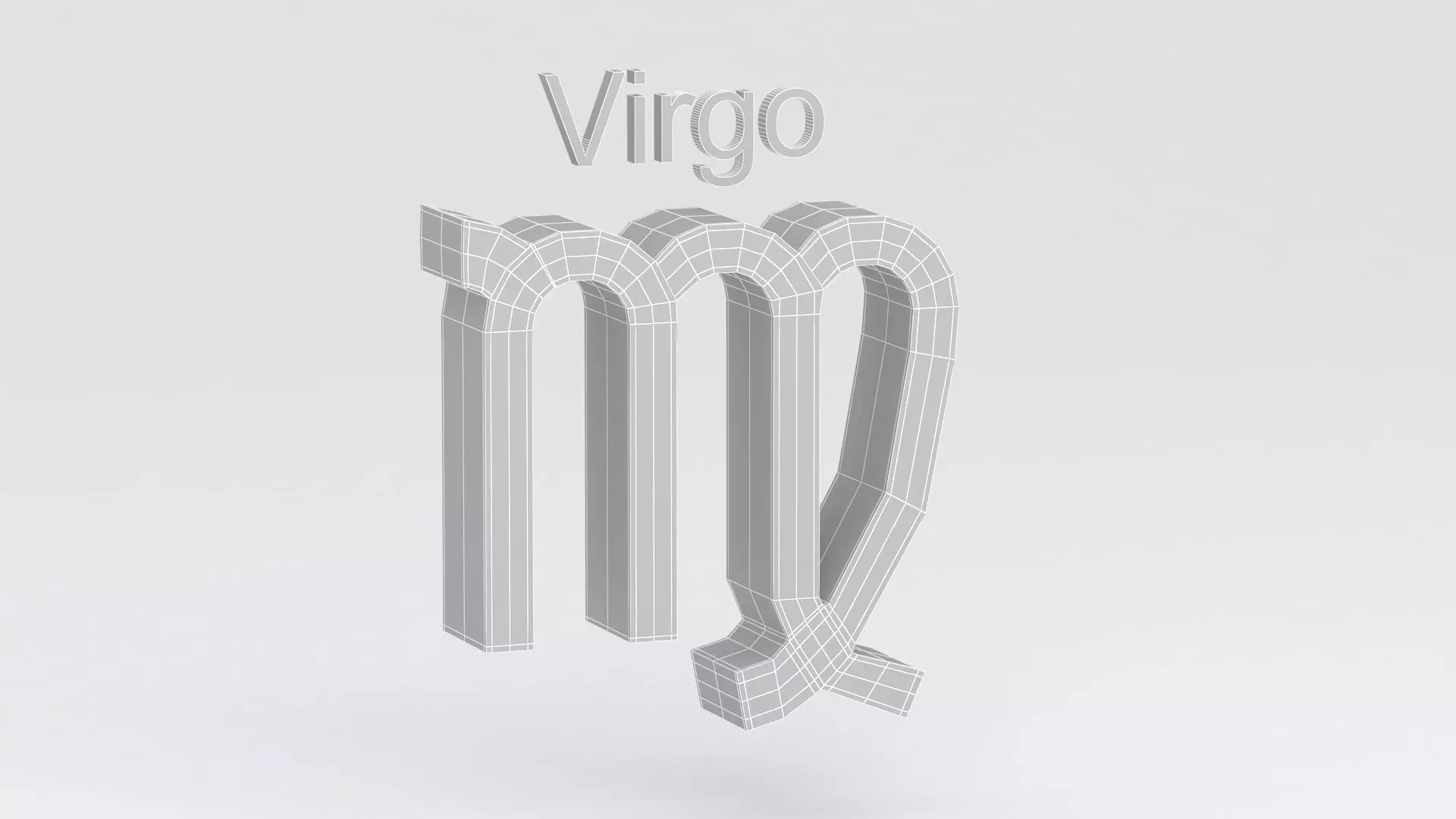 Astrological Sign virgo 3D model_6